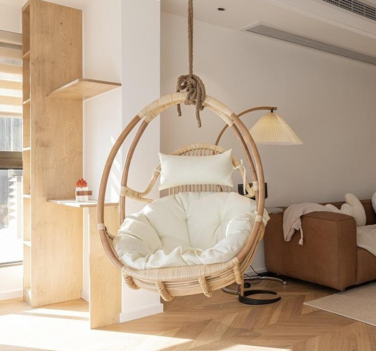 Xích đu mây decor sân vườn, ban công, phòng khách cao cấp